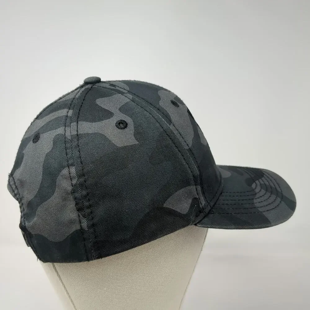 H3 Headwear Snapback Hat Gray Black One Size Camo Stars Bars Structured Graphic